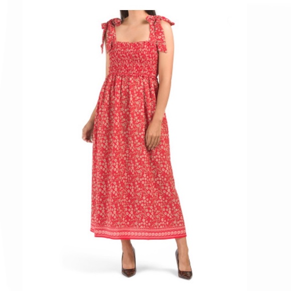 🌸 Max Studio smocked maxi dress - Picture 2 of 5